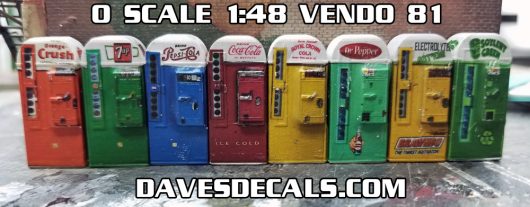 1:48 O SCALE VENDO SODA MACHINE UN-LIT(Built)