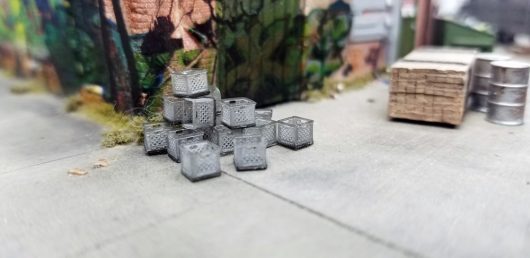 1:87 HO MILK CRATES Qty 15 (UNPAINTED)