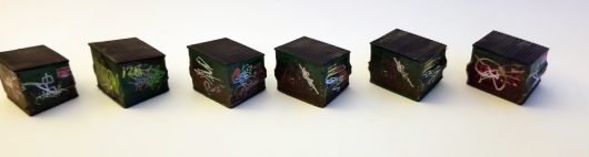 1:87 HO SCALE GRAFFITI DUMPSTER (BUILT) - Image 8