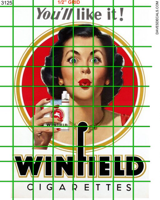 3125 XL WALL SETS - WINFIELD CIGARETTES YOU'LL LIKE IT 4"X5"