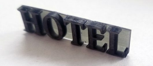 3D SIGN HO SCALE HOTEL 1.5" LONG - Image 3