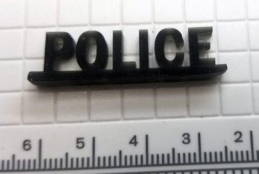 3D SIGN HO SCALE POLICE 1.5" LONG