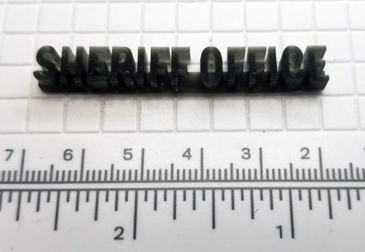 3D SIGN HO SCALE SHERIFF OFFICE 2" LONG