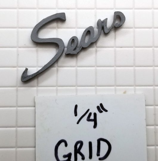 3D SIGN SEARS 1.25" WIDE