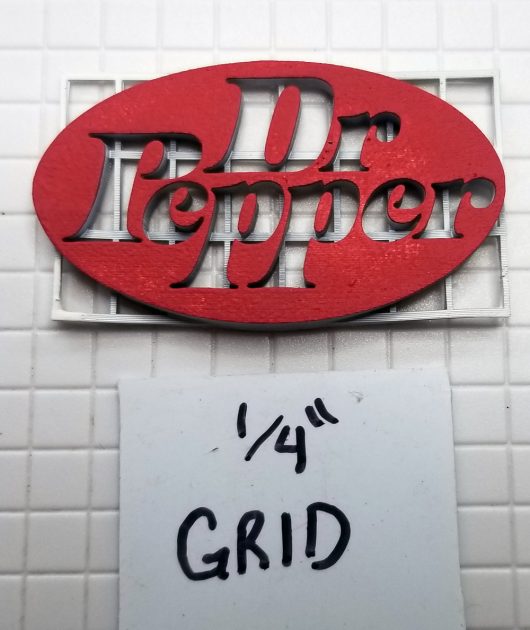 3D SIGN 2" LG DR PEPPER ON GRID SUPPORT