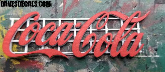 3D SIGN 3" COKE ON GRID SUPPORT