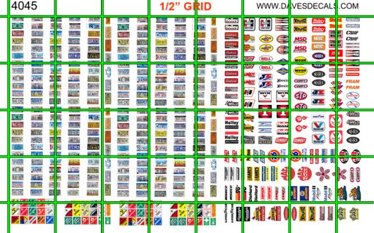4045 - 1:87 LICENSE PLATES, GARAGE STICKERS and RANDOM PLACARDS