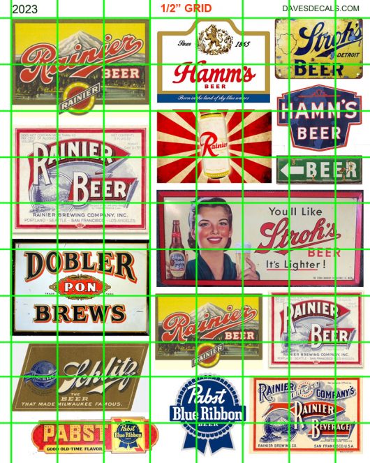 2023 - MIXED BEERS HAMM, RAINIER, STROH, DOBLER MORE