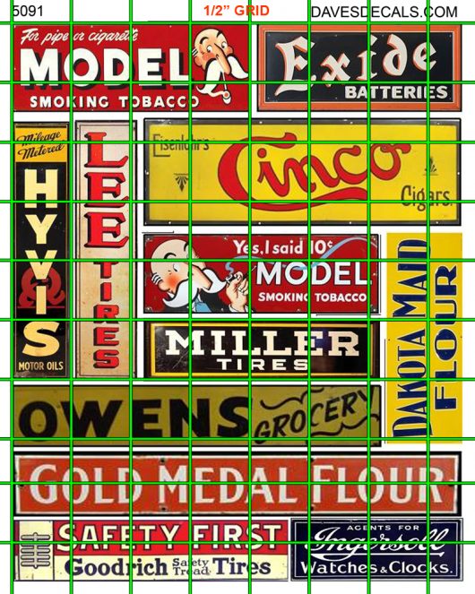 5091 - CIRCA 1930-1950 SIGNAGE