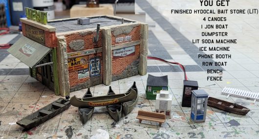 OOAK HO SCALE BAIT SHOP (ONE OF A KIND)