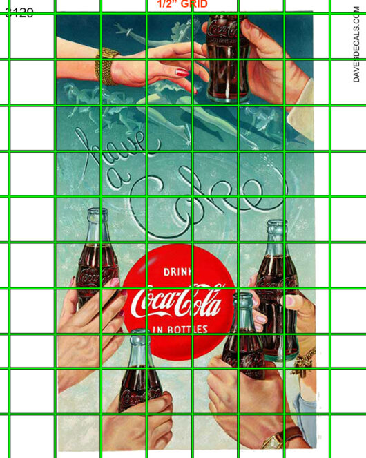 3129-COKE VINTAGE  LG VERTICAL WALL  BILLBOARD