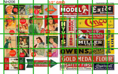 NH206 - COKE PIN UP GIRLS. BUSINESS SIGNS GOLD MEDAL, MODEL, EXCIDE