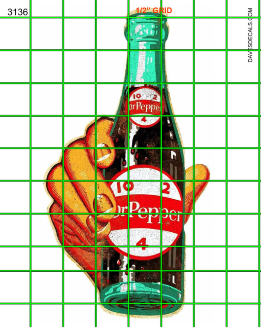 3136-LG DR PEPPER w/ HAND ADVERTISING  SIGN