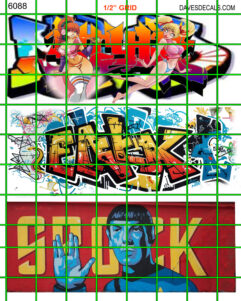 6088 - URBAN BOXCAR TRAIN WALL GRAFFITI STREET ART