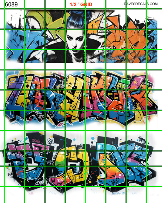6089 - URBAN BOXCAR TRAIN WALL GRAFFITI STREET ART