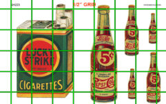 NH223 - LUCKY STRIKE PEPSI WALL SIGNS N SCALE