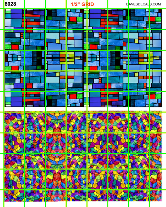 8028 - WINDOWS AND DOORS - CUT TO FIT STAINED GLASS SET