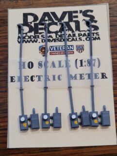 1:87 HO PAINTED ELECTRICAL METERS 4 pack