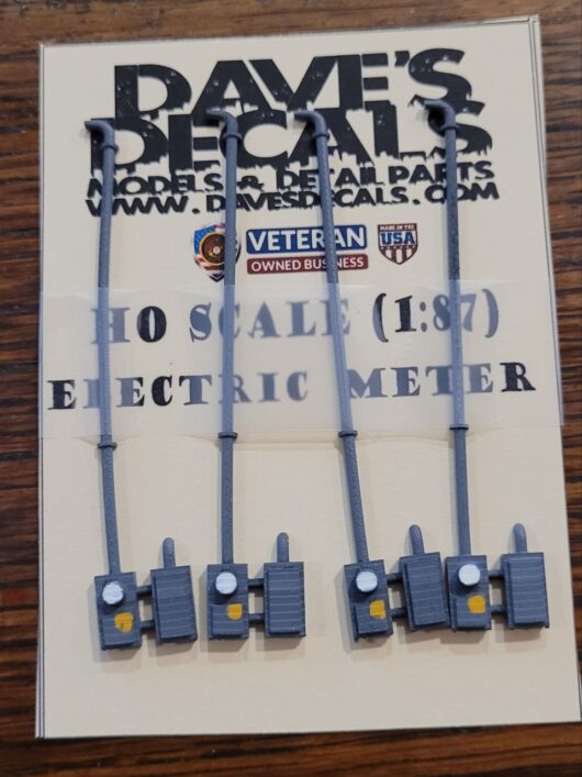 1:87 HO PAINTED ELECTRICAL METERS 4 pack