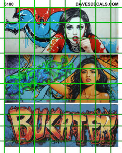 6100 - URBAN BOXCAR TRAIN WALL MODERN GRAFFITI STREET ART (Copy)