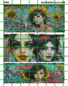 6300 - URBAN BOXCAR TRAIN WALL MODERN GRAFFITI STREET ART