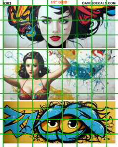 6303 - URBAN BOXCAR TRAIN WALL MODERN GRAFFITI STREET ART