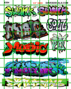 6304 - URBAN BOXCAR TRAIN WALL MODERN GRAFFITI STREET ART