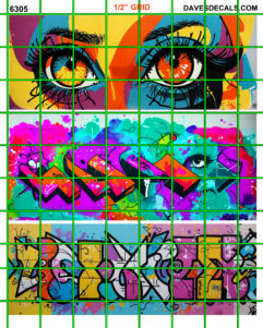 6305 - URBAN BOXCAR TRAIN WALL MODERN GRAFFITI STREET ART