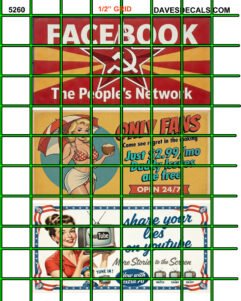 5260 PARODY BILLBOARDS - 1.5" X 3" BILLBOARD - FACEBOOK, ONLY FANS, YOUTUBE