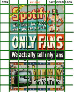 5265 PARODY BILLBOARDS - 1.5" X 3" BILLBOARD - SPOTIFY, ONLY FANS, YOUTUBE