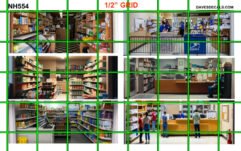 NH554 N SCALE - INTERIOR IMAGES POST OFFICE GENERAL STORE