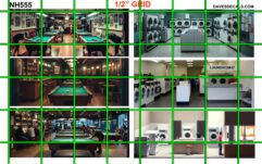 NH555 N SCALE - INTERIOR IMAGES POOL HALL and LAUNDROMAT